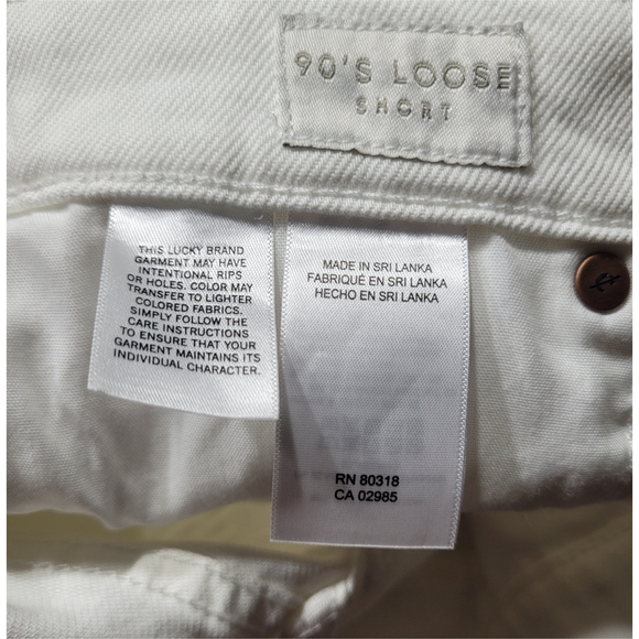 Lucky Brand Women's White Denim Shorts Size 0 - Picture 5 of 7